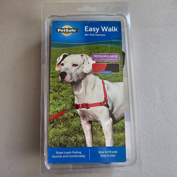 PetSafe Other - NIB PetSafe Easy Walk No Pull Dog Harness Red/Black Size Med/Large 40 to 65 lbs
